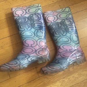 9.5 Signature Coach Multi color Rain Boots
